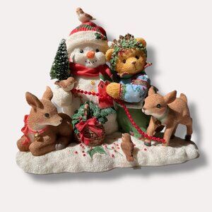 Cherished Teddies Star Winter Wonderland Snowman & Friends Collectible Figurine